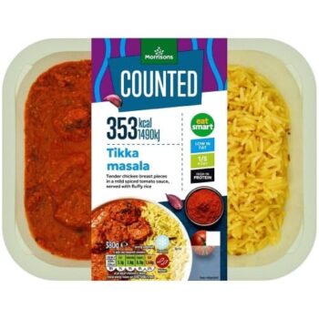 Morrisons MarketStreetCalorie Counted Chicken Tikka Masala With Pilau Rice