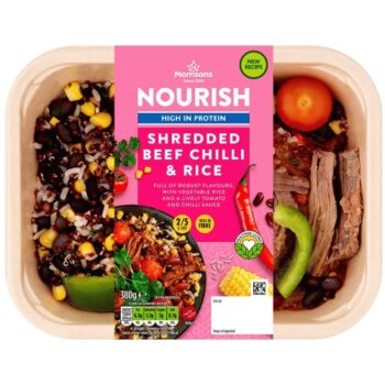 Morrisons Nourish Pulled Beef Chilli & Rice