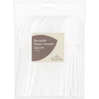 Morrisons Reusable Plastic Dessert Spoon (25)