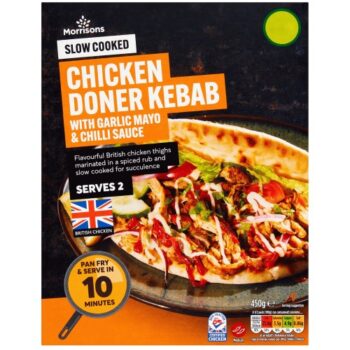 Morrisons Slow Cook Chicken Doner Kebab With Chilli Kebab Sauce (450g)