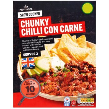 Morrisons Slow Cook Chunky Beef Chilli Con Carne (450g)