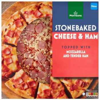 Morrisons Stonebaked Pizza Cheese And Ham (310g)