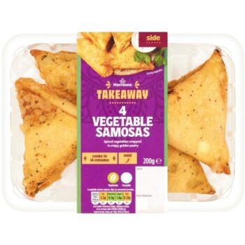 Morrisons Takeaway 4 Vegetable Samosas