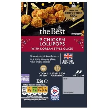 Morrisons The Best 9 Chicken Lollipops With Korean Style Glaze (322g)