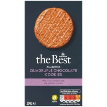 Morrisons The Best All Butter Quadruple Chocolate Cookies