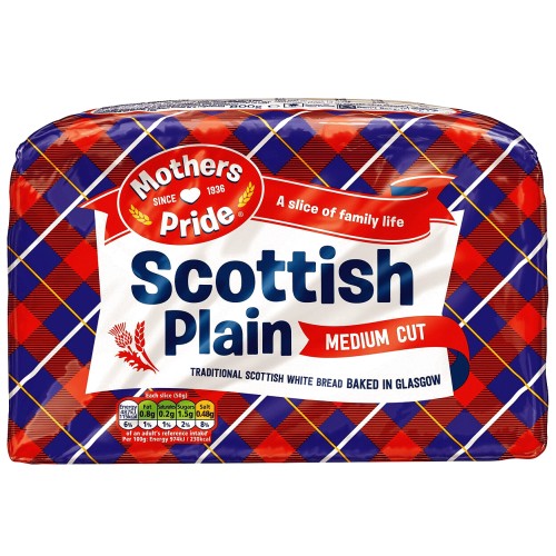 Mothers Pride Scottish Plain Medium Cut Bread