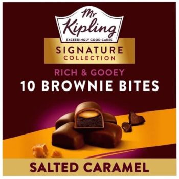 Mr Kipling Salted Caramel Gooey Brownie Bites (10)