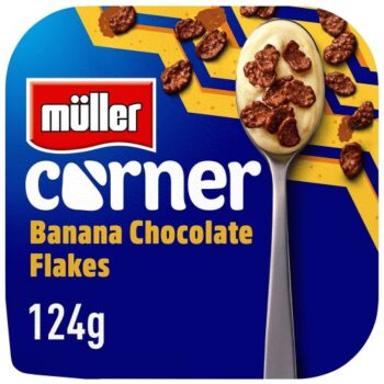 Muller Corner Creamy Banana Chocolate Flakes Yogurt (124g)