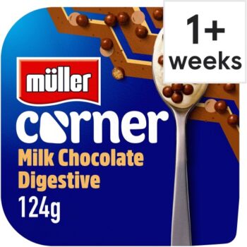 Muller Corner Vanilla Yogurt with Chocolate Digestive Biscuits (124g)