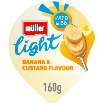 Muller Light Fat Free Banana & Custard Yogurt (160g)