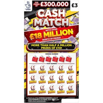 National Lottery Cash Match Scratch Card