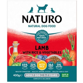 Naturo Adult Dog Lamb Vegetable & Rice with Lamb (400g)