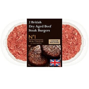 No.1 Dry Aged Britsh Beef 2 Steak Burgers (340g)