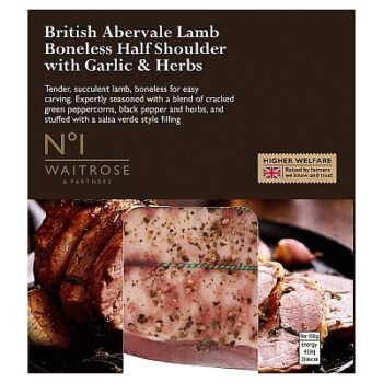 No.1 Lamb Boneless Half Shoulder with Garlic & Herbs per kg