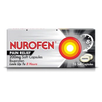 Nurofen Joint & Back Pain Relief Soft Capsules Ibuprofen 8 Hour 16 Caps (16 x 200mg)