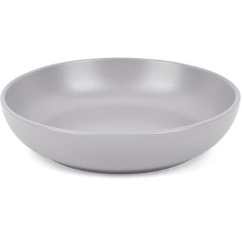 Nutmeg Home Grey Coupe Stoneware Pasta Bowl
