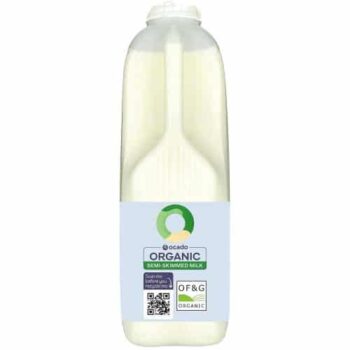 Ocado Organic British Semi Skimmed Milk (2pts, 1.136l)