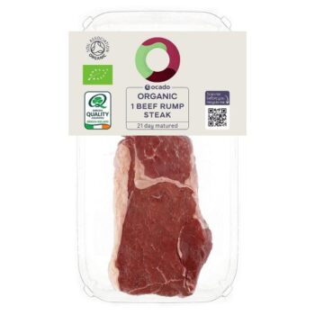 Ocado Organic Grass-Fed 1 Beef Rump Steak (225g)