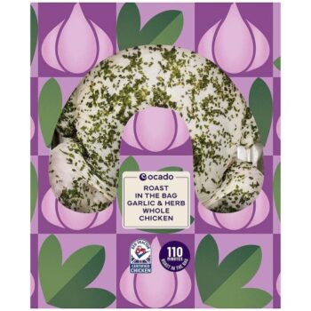 Ocado Roast in the Bag Garlic & Herb Whole Chicken (1.8kg)