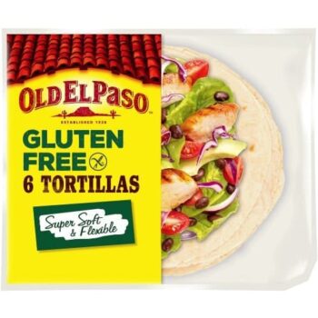 Old El Paso 6 Gluten Free Tortilla Wraps (6 x 216g)