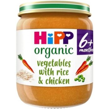 Organic Vegetables with Rice & Chicken Baby Food Jar 6+ Months (125g)