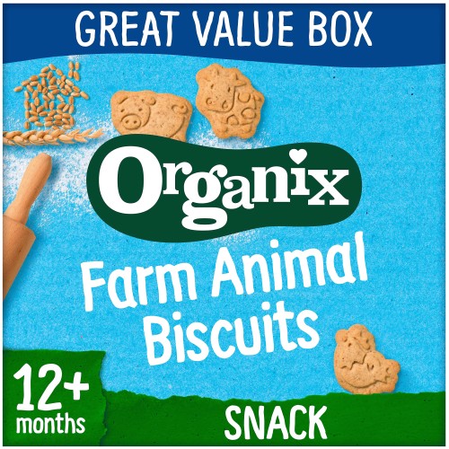 Organix Farm Animal Biscuits Organic Toddler Snacks (100g)