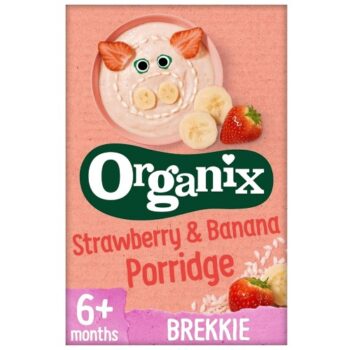 Organix Organic Baby Weaning Porridge Strawberry & Banana 6 months+ (120g)