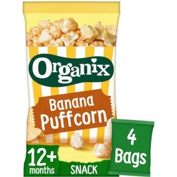 Organix Organic Banana Puffcorn Toddler Snack Multipack 12+ Months (4 x 10g)