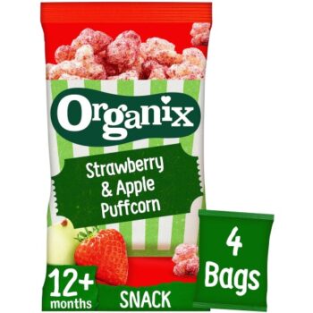 Organix Strawberry & Apple Puffcorn (4 x 10g)