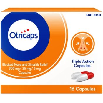 Otrivine Otricaps Blocked Nose & Sinusitis Relief Capsules (16 x 30mg, 25mg, 5mg)
