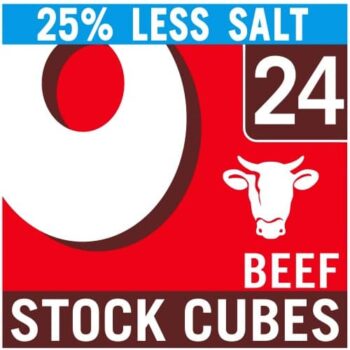 Oxo Reduced Salt Beef Stock Cubes Oxo 25% Less Salt Beef Stock Cubes (24 x 142g)