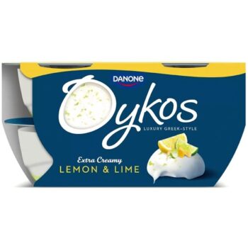 Oykos Zesty Lemon & Lime Greek Yogurt Summer Edition (4 x 110g)