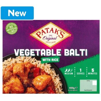 Patak's Vegetable Balti with Rice (400g)