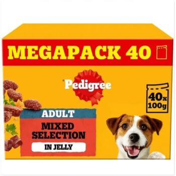 Pedigree Adult Wet Dog Food Mixed Selection Jelly Mega Pack Pouch 40x100 (40 x 100g)