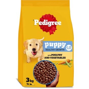 Pedigree Complete Junior Puppy Dry Dog Food Poultry & Vegetables (3kg)