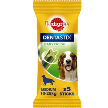Pedigree Dentastix Daily Fresh Dental Chews For Medium Breeds (5 x 128g)