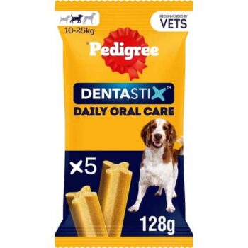 Pedigree DentaStix Daily Medium Dog Dental Chews 5 Sticks (5 x 128g)