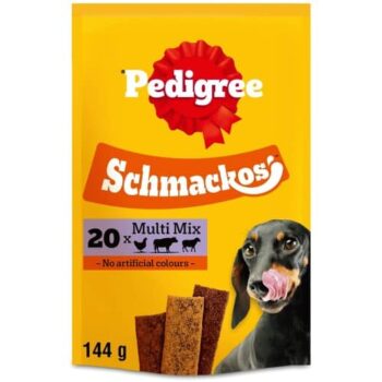 Pedigree Schmackos Adult Dog Treats Meaty Multi Mix 20 Strips (20 x 144g)