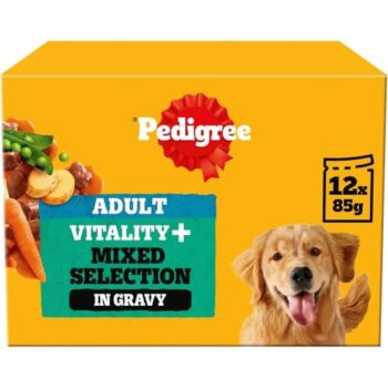 Pedigree Vitality Plus Adult Dog Mixed Selection In Gravy (12 x 85g)