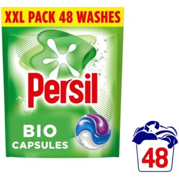 Persil Bio 3 in 1 Laundry Washing Detergent Capsules 48 Washes (48w)