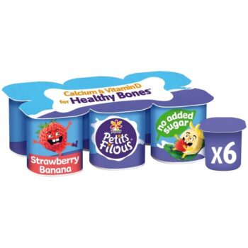 Petits Filous No Added Sugar Strawberry Banana Fromage Frais (6 x 47g)