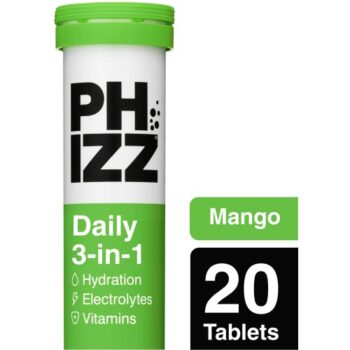 Phizz Mango 3-In-1 Hydration 20 Effervescent Tablets (20)