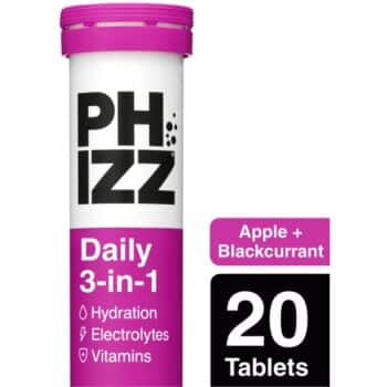 Phizz Multivitamin Hydration Apple & Blackcurrant Effervescent Tablets (20)