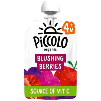 Piccolo Organic Blushing Berries Pear & Banana Fruit Pouch 4+ Months (100g)