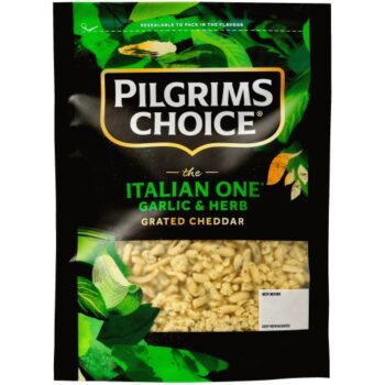 Pilgrims Choice The Italian One Garlic & Herb Grated Cheese (180g)