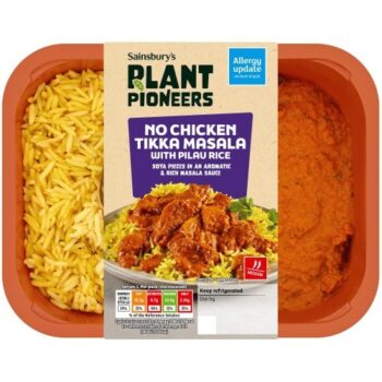 Plant Pioneers Vegan Tikka Masala & Pilau Rice Ready Meal for 1 (400g)