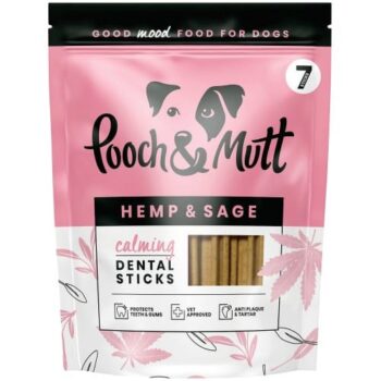 Pooch & Mutt Hemp & Sage Calming Dental Sticks Dog Treats (251g)