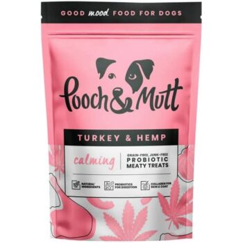 Pooch & Mutt Turkey & Hemp Probiotic Meaty Calming Dog Treats (120g)