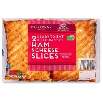 Puff Pastry Ham & Cheese Slices (2)