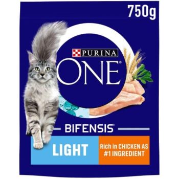 Purina ONE Light Chicken & Wheat Dry Cat Food Rich in Chicken (750g)